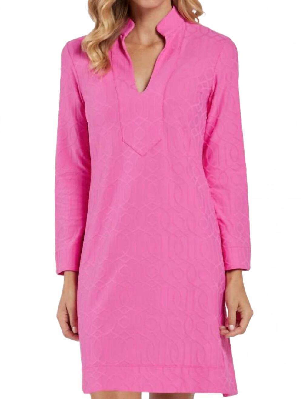NEW JUDE CONNALLY kate jacquard dress in garden gate peony pink